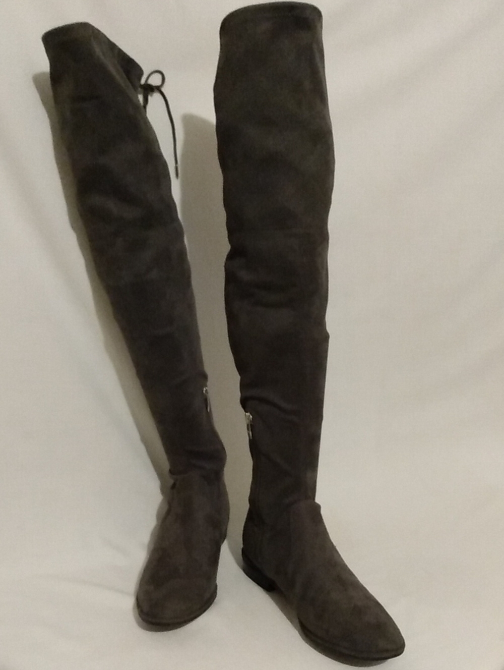 Marc Fisher Grey Suede Overknee Boots